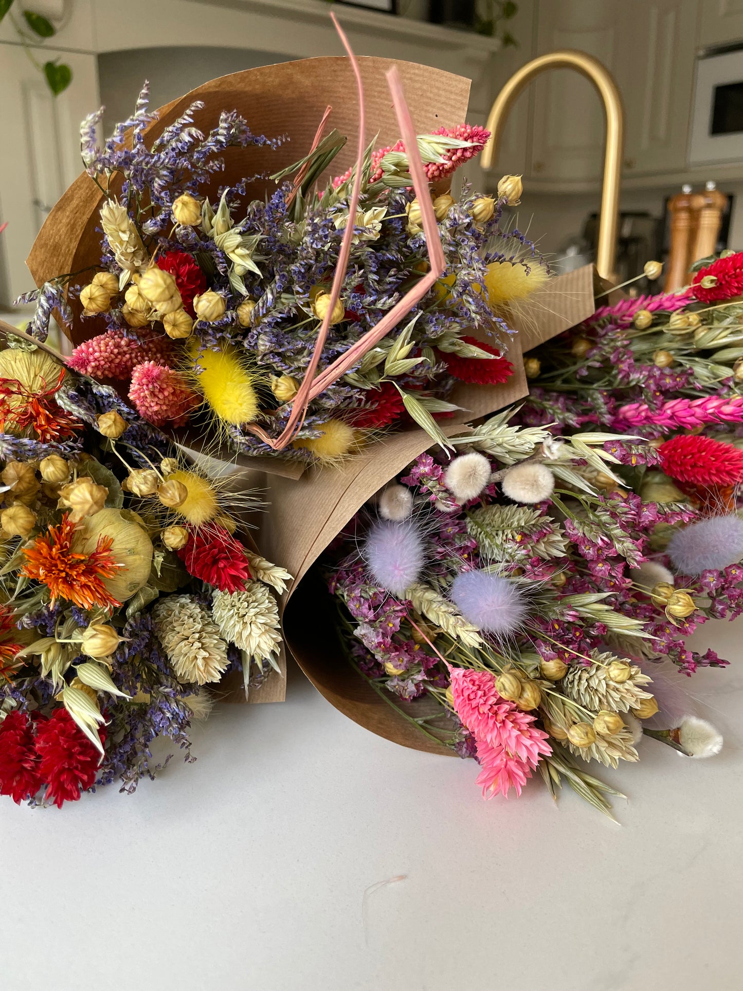 Colourful Dried Flowers Mini Bunch