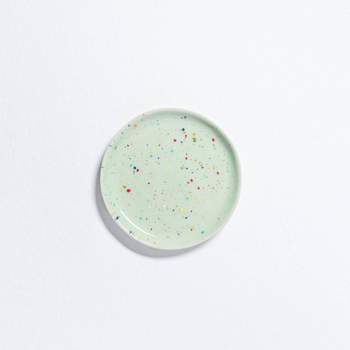 Small plate with splatter pattern