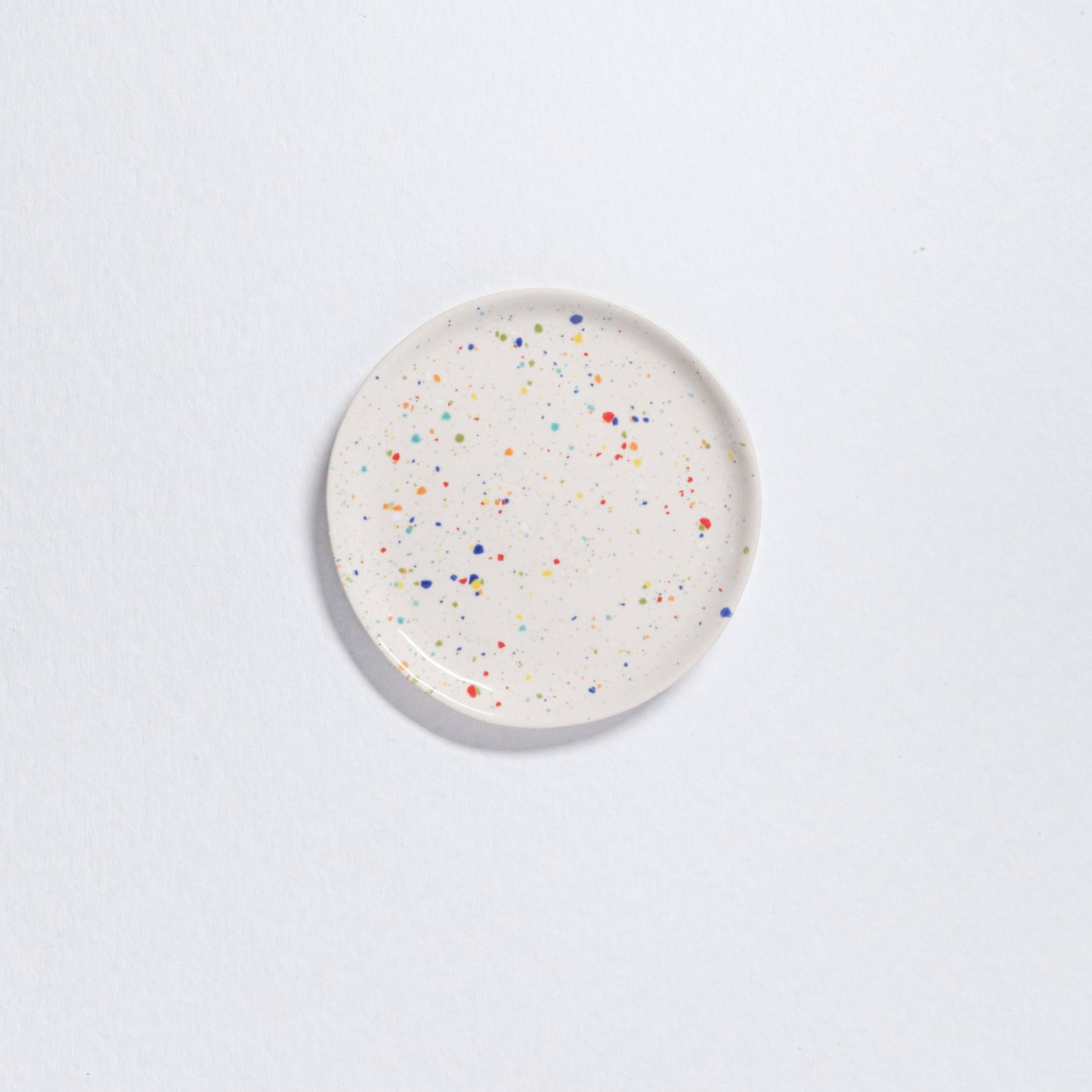 Small plate with splatter pattern