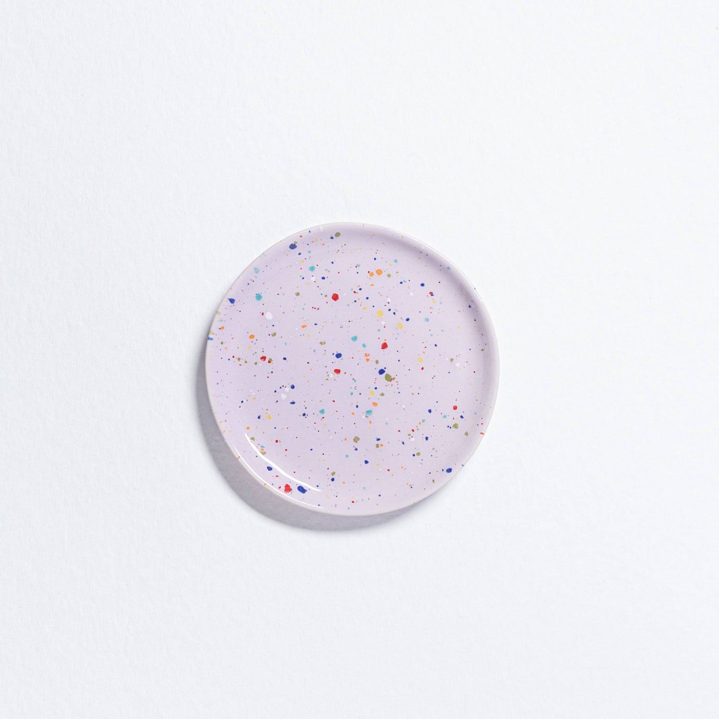 Small plate with splatter pattern