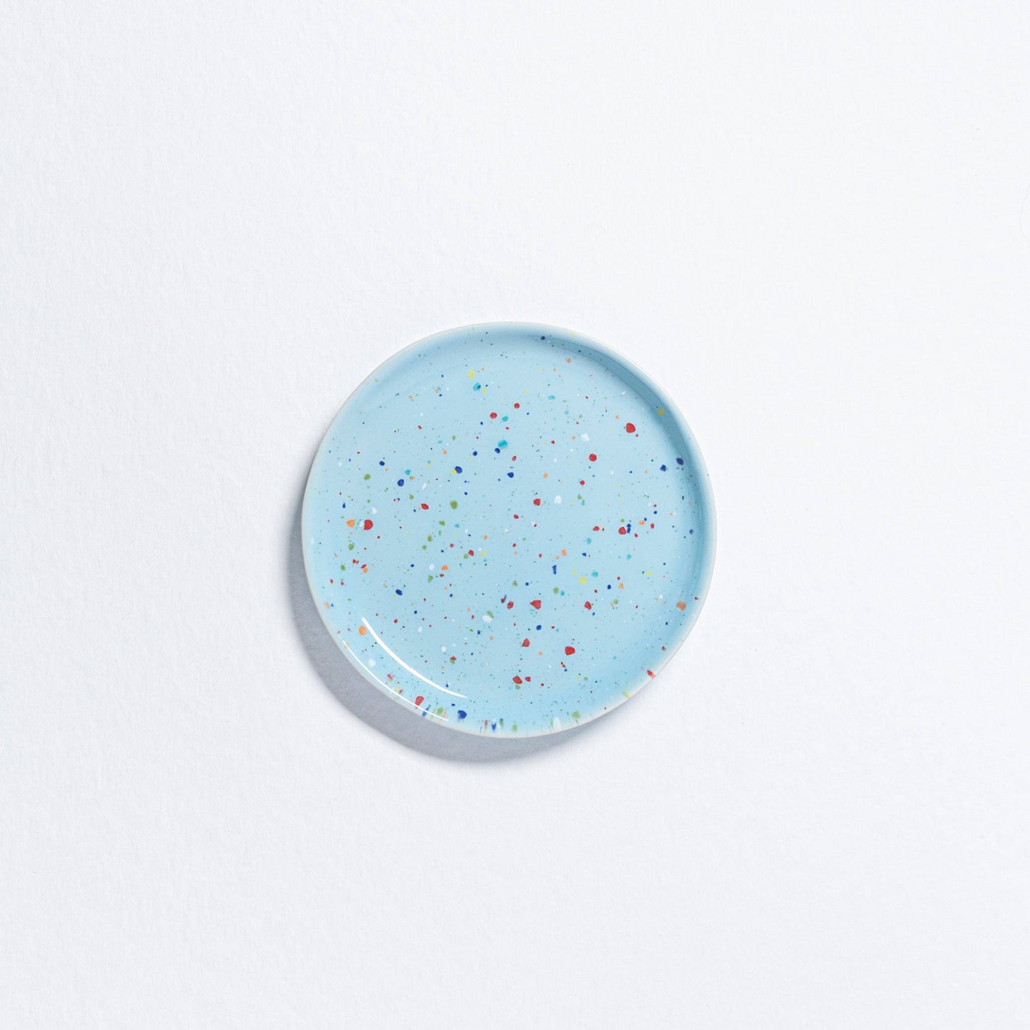 Small plate with splatter pattern