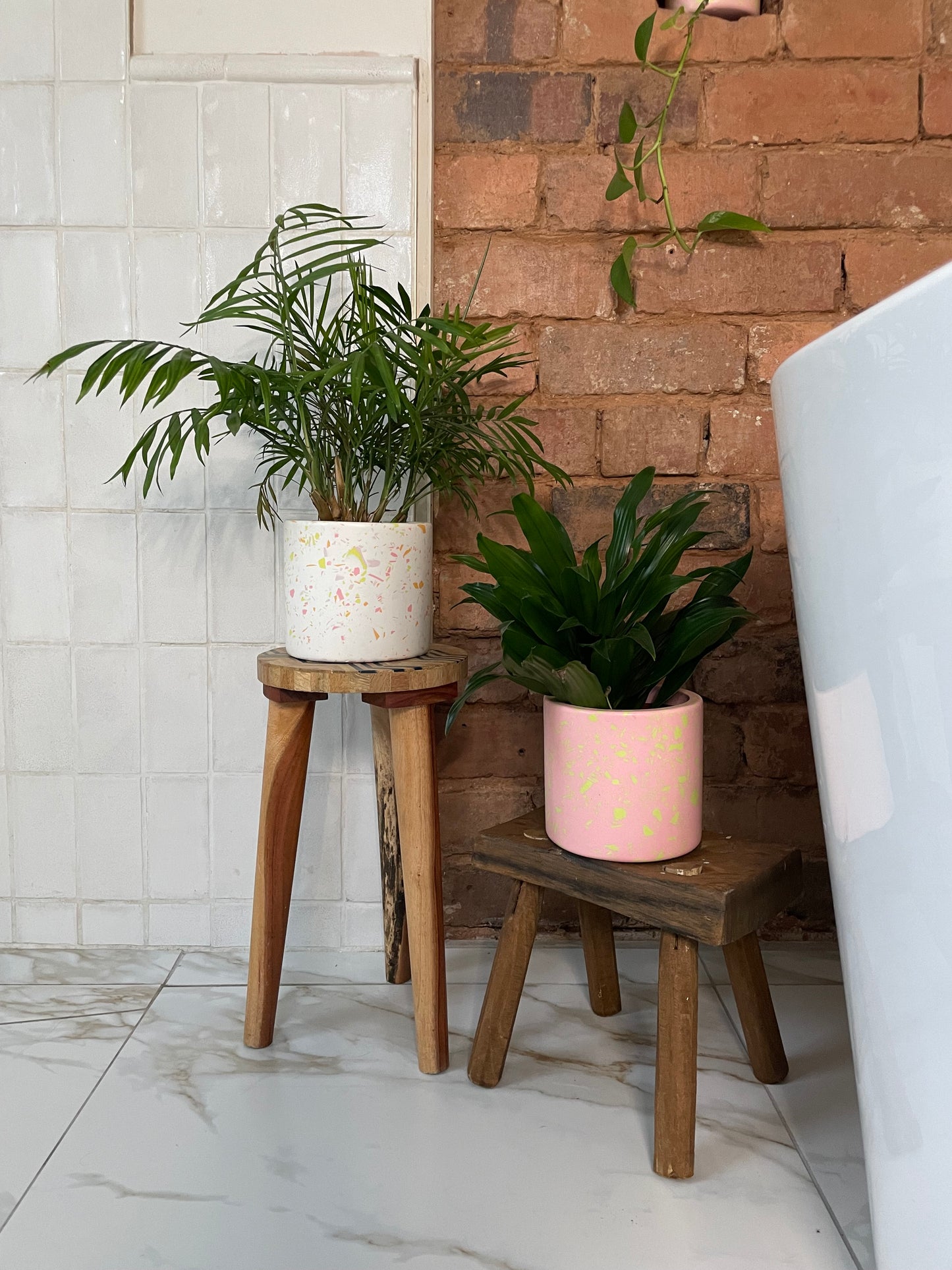 Pink Terrazzo Style Planter