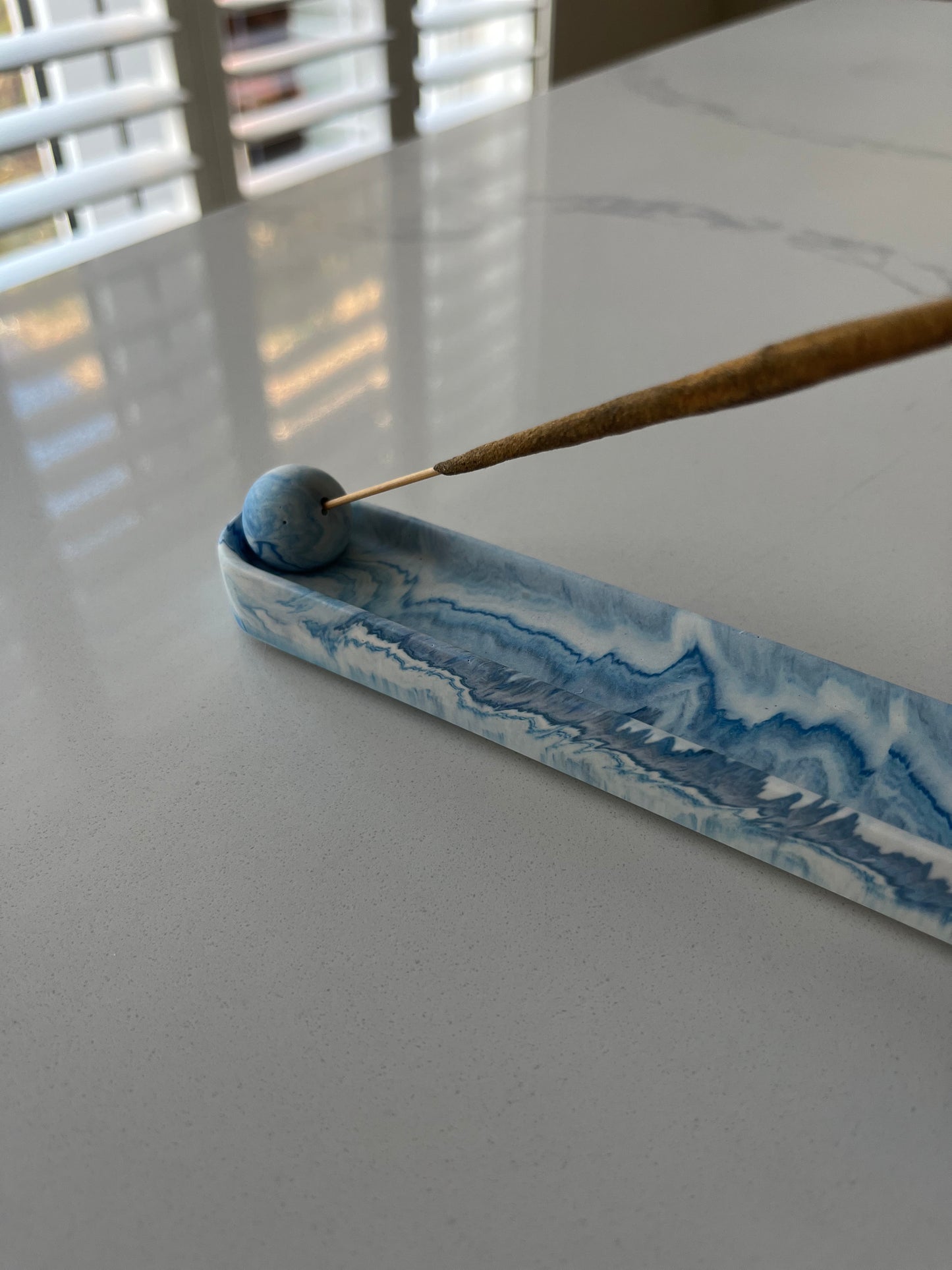 Jesmonite handmade incense holder