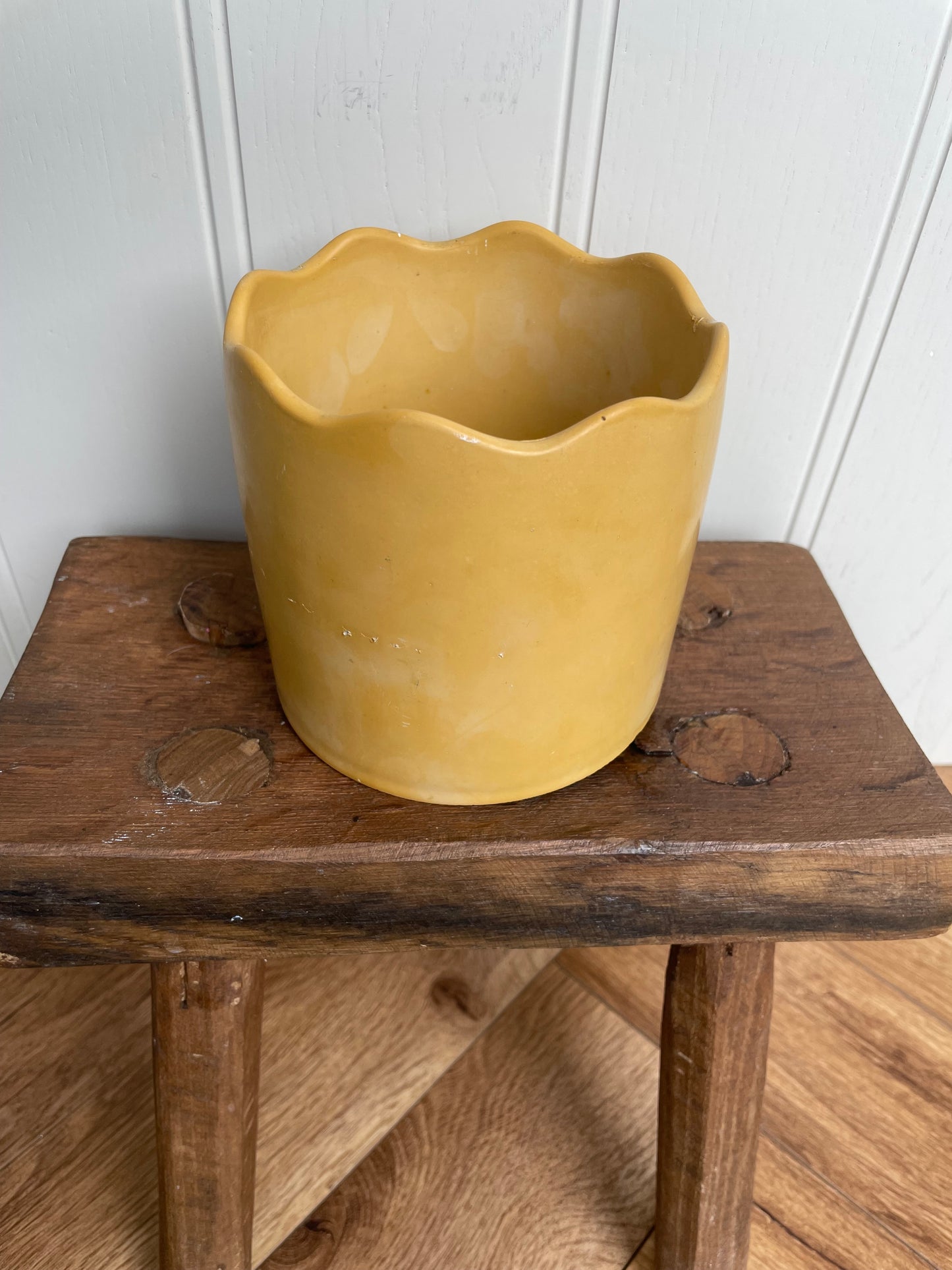 Mustard Yellow Wavy Planter