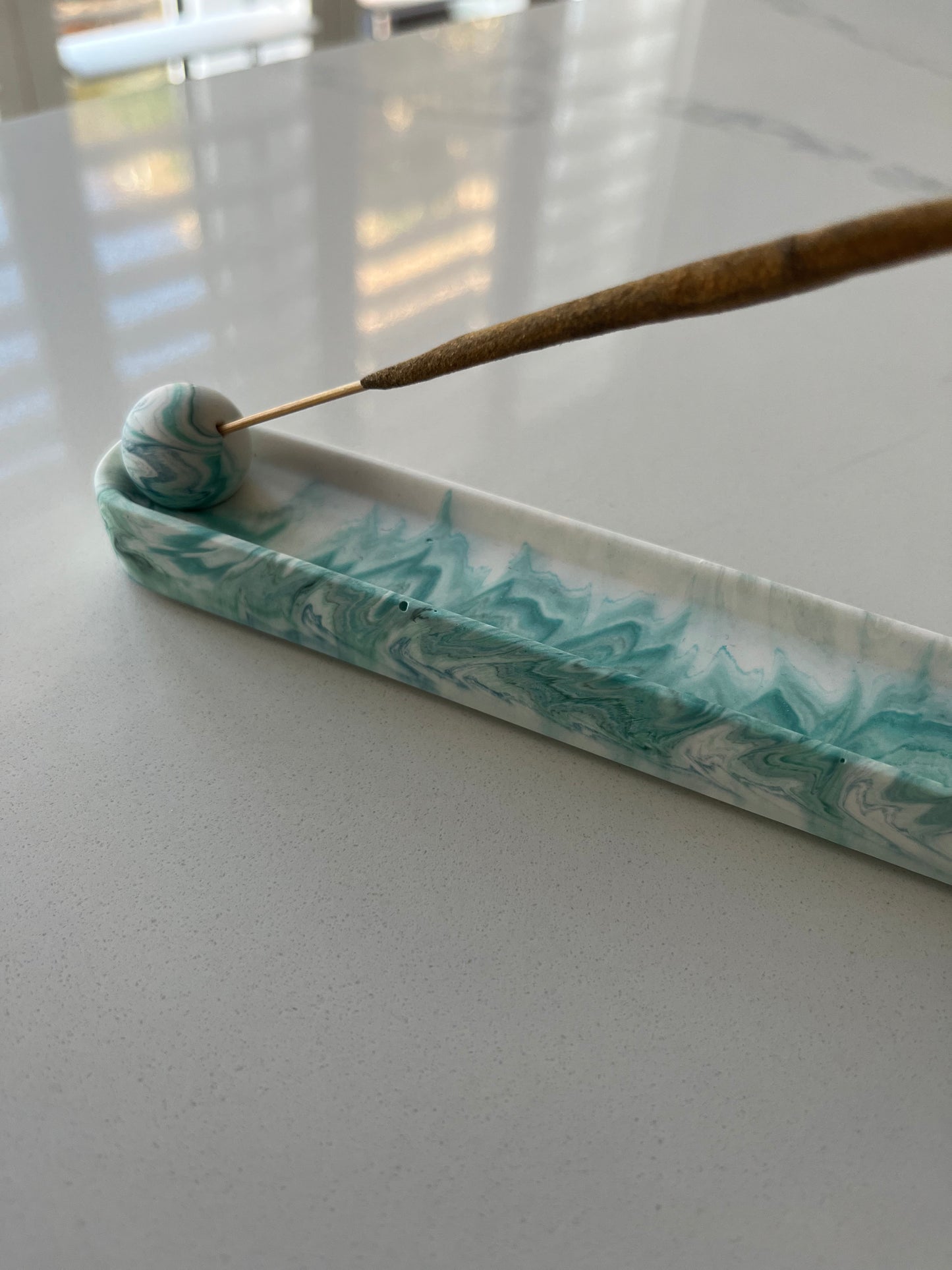 Jesmonite handmade incense holder