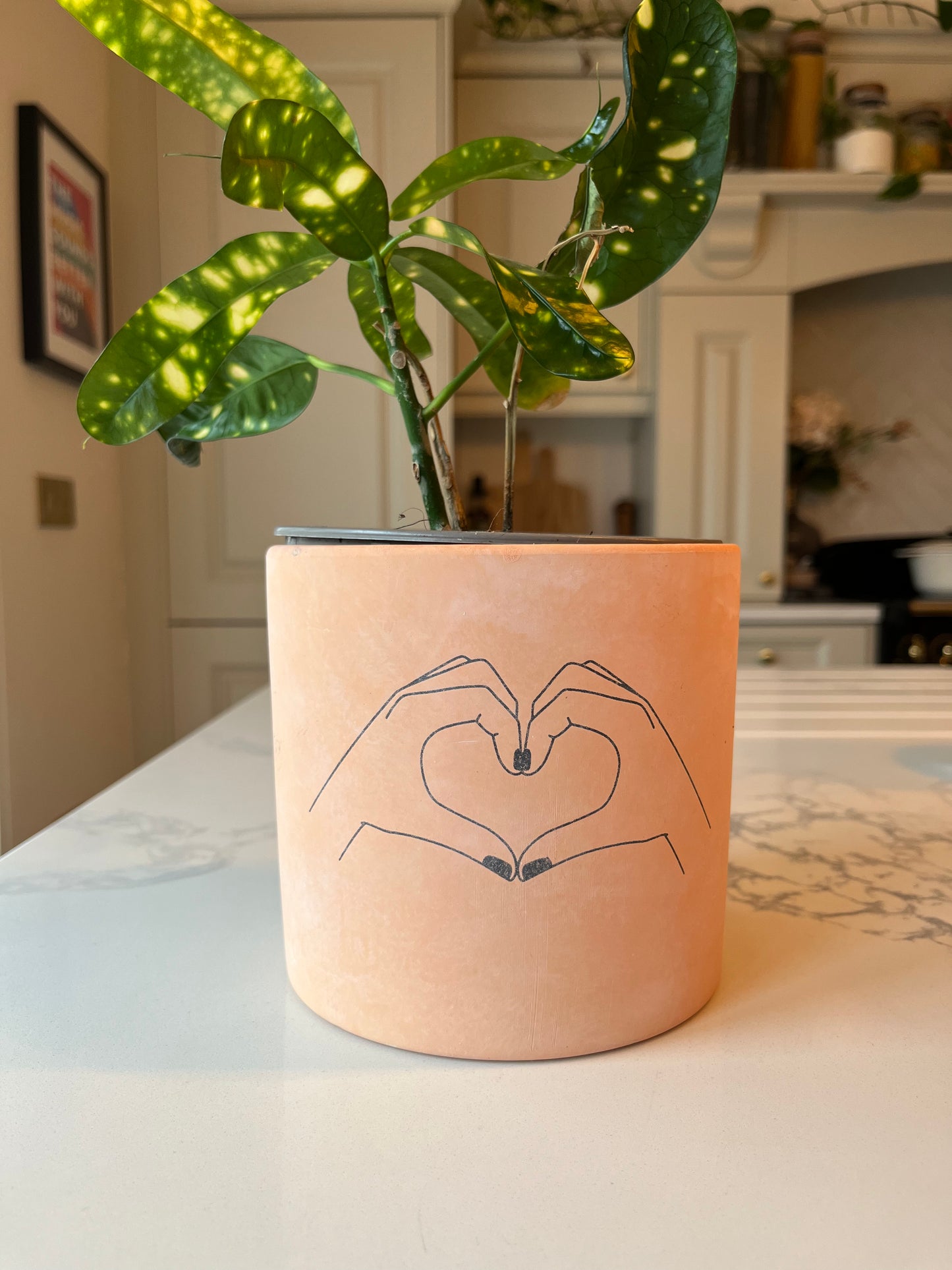 Heart Hands Planter | Unique Ceramic Plant Pot for Home & Gifting