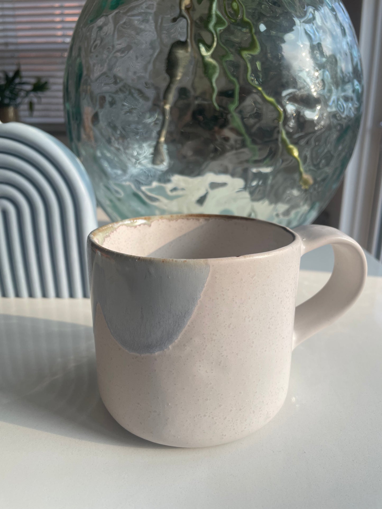 Chunky dipped glaze ceramic mug