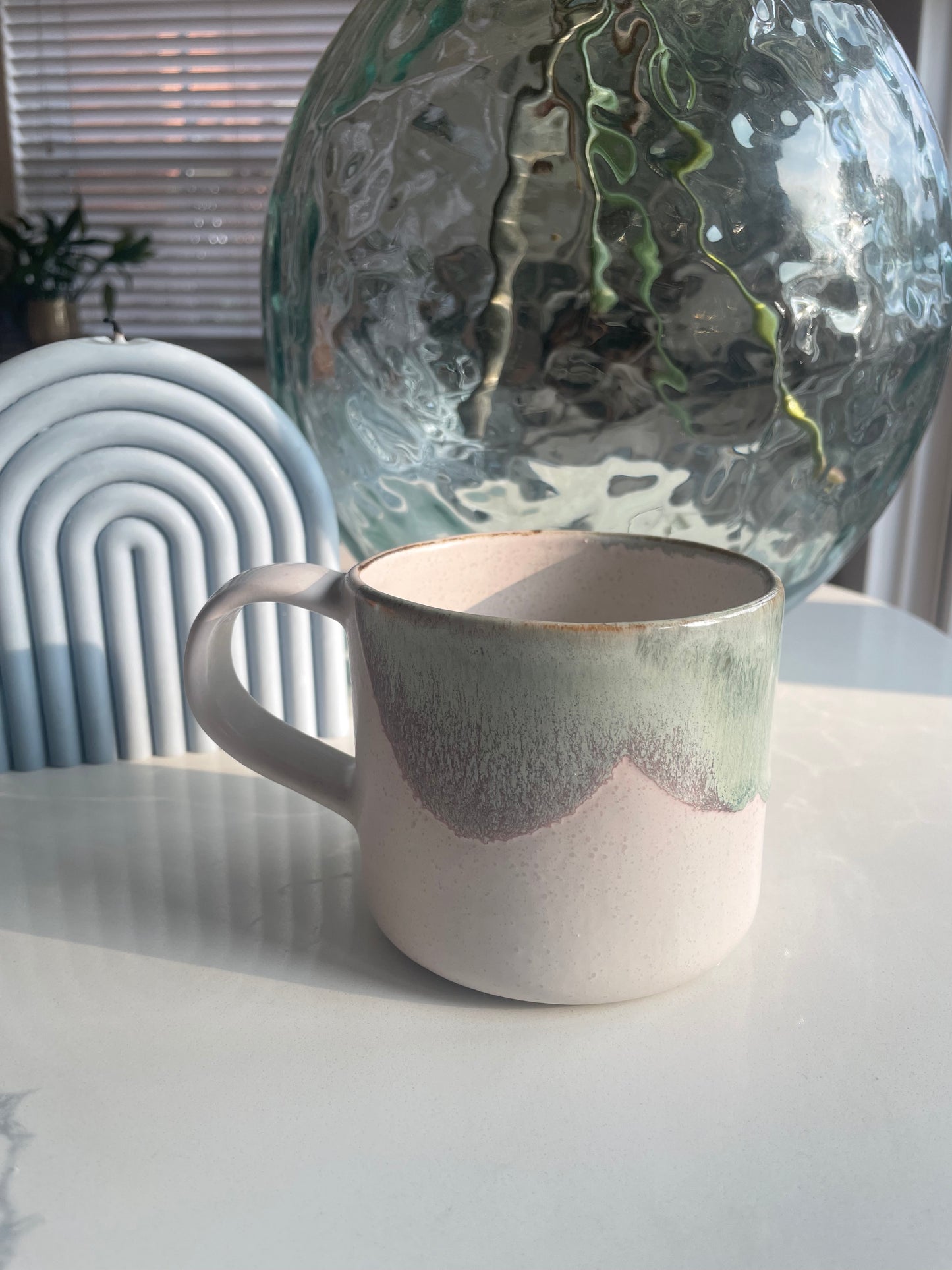 Chunky dipped glaze ceramic mug