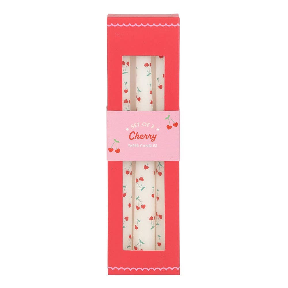 Love Heart Cherry Taper Candles