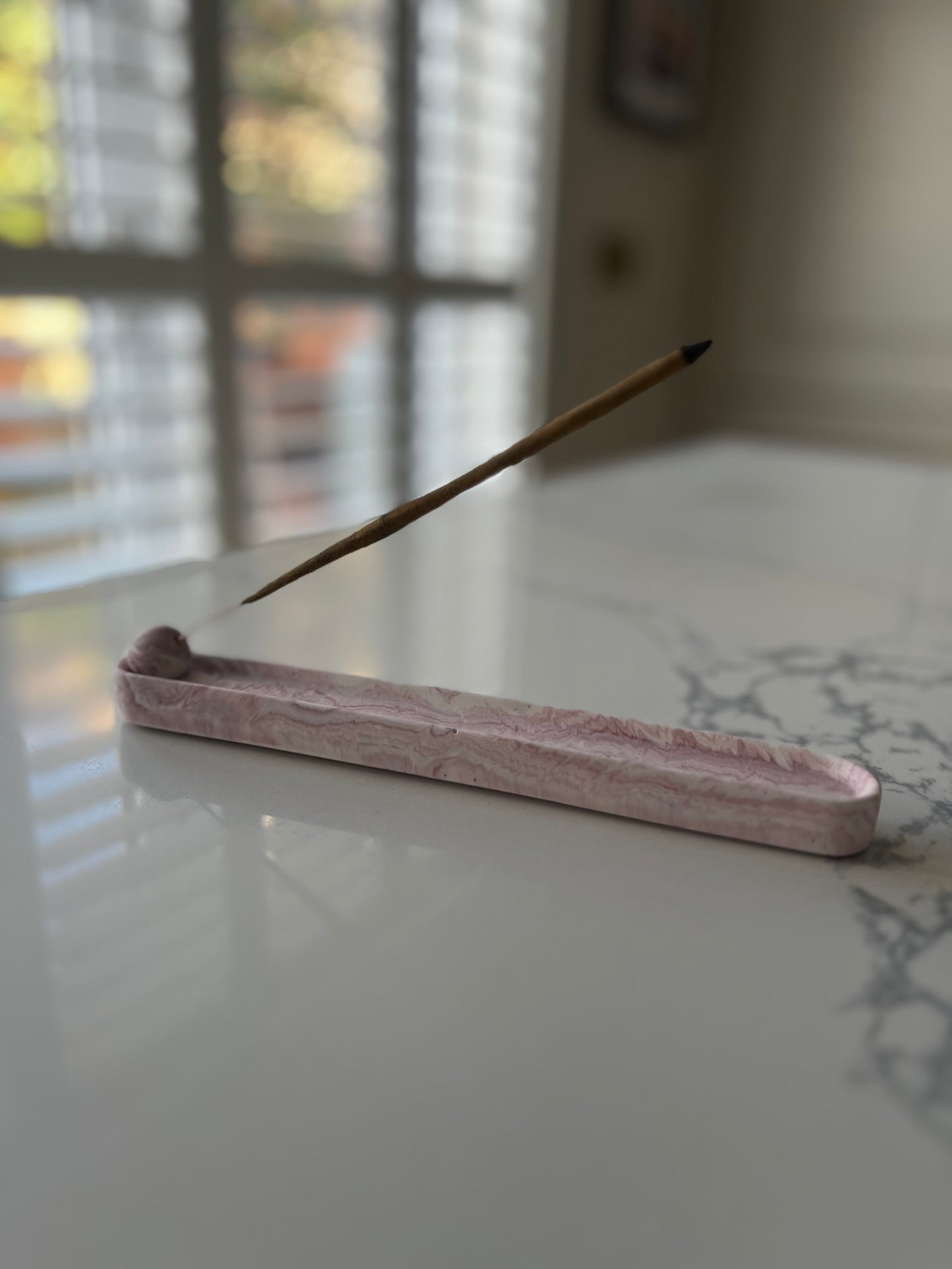 Jesmonite handmade incense holder