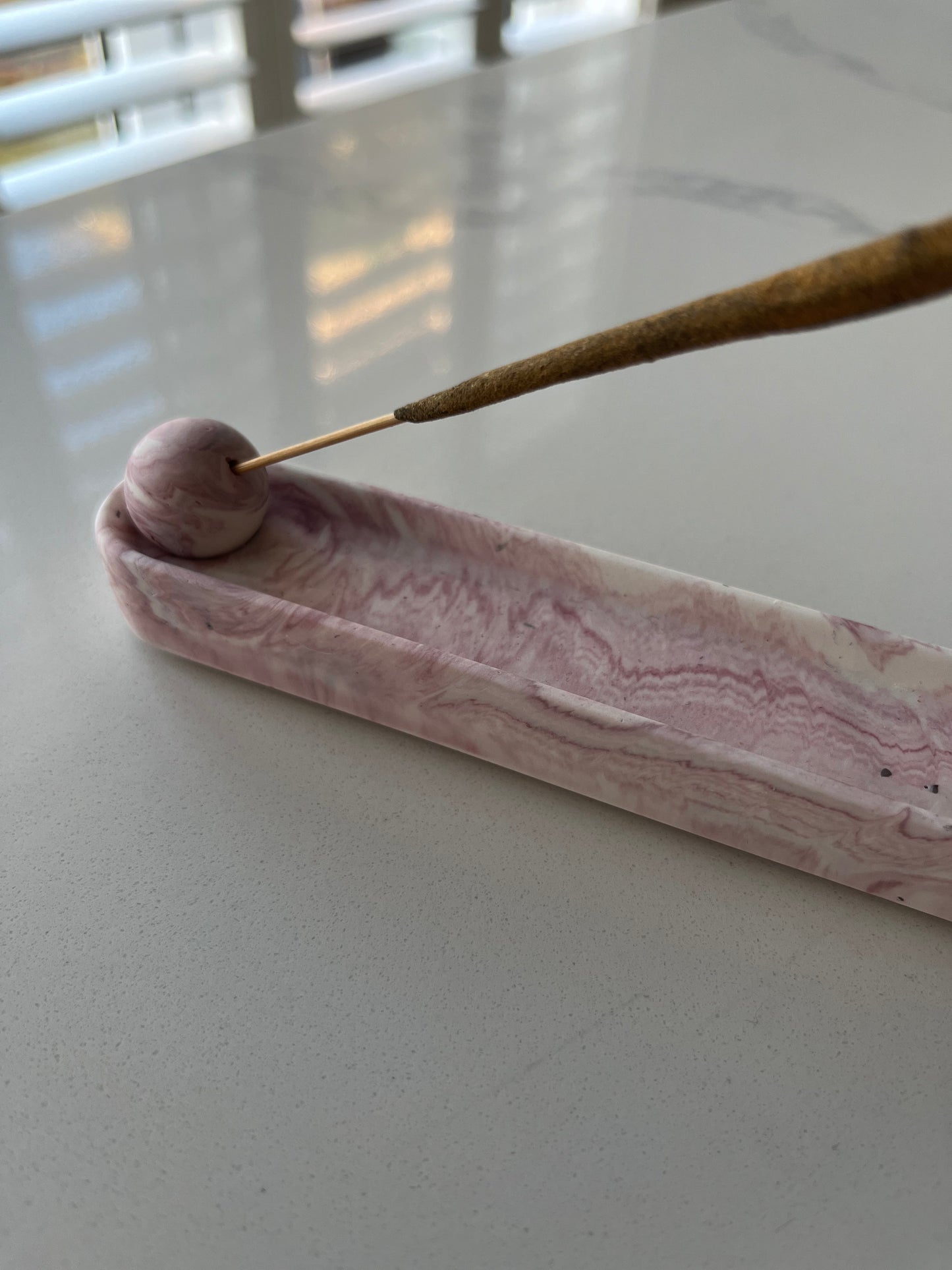 Jesmonite handmade incense holder