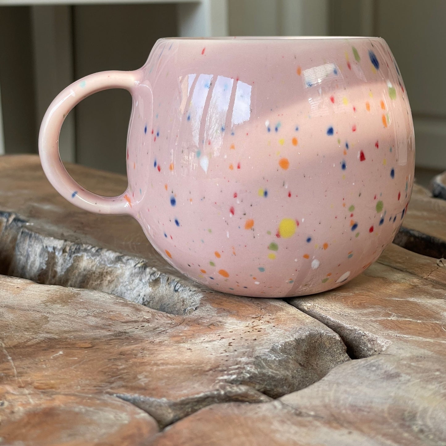 Ball Mug with Splatter pattern