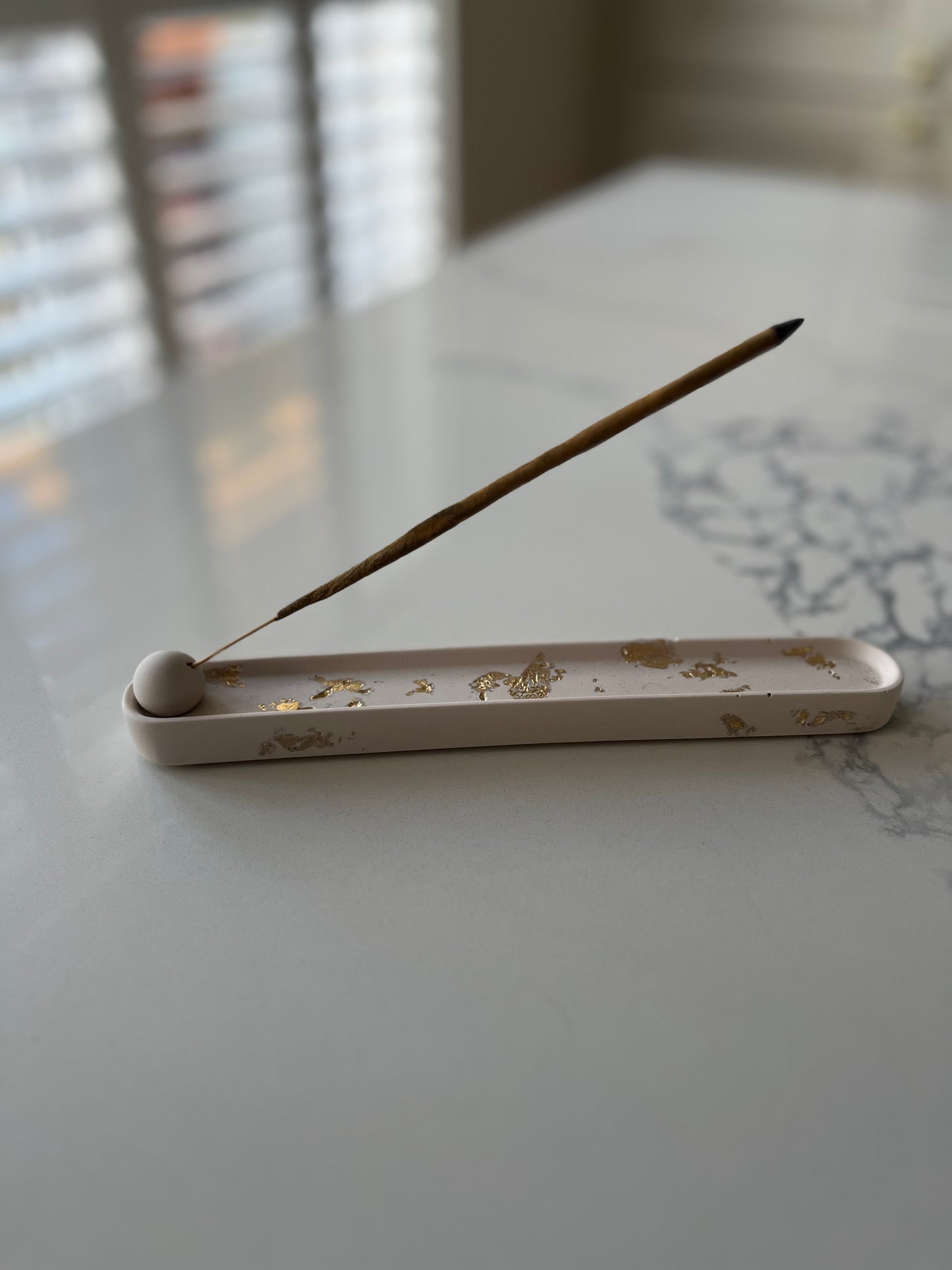 Jesmonite handmade incense holder