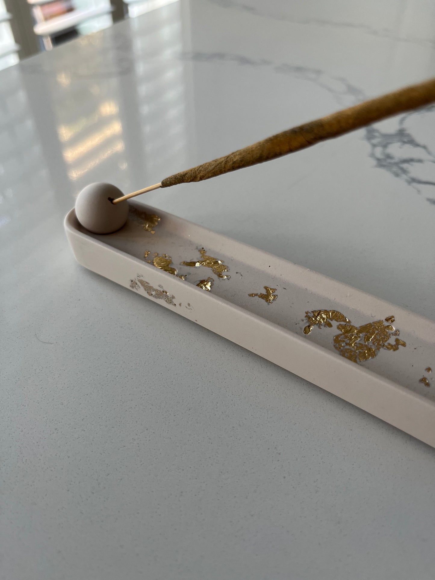 Jesmonite handmade incense holder