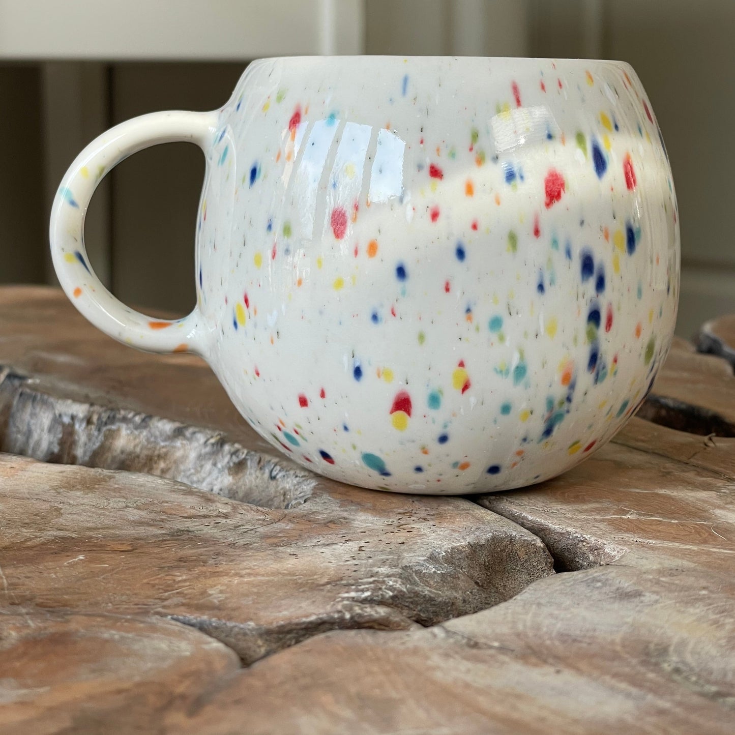 Ball Mug with Splatter pattern