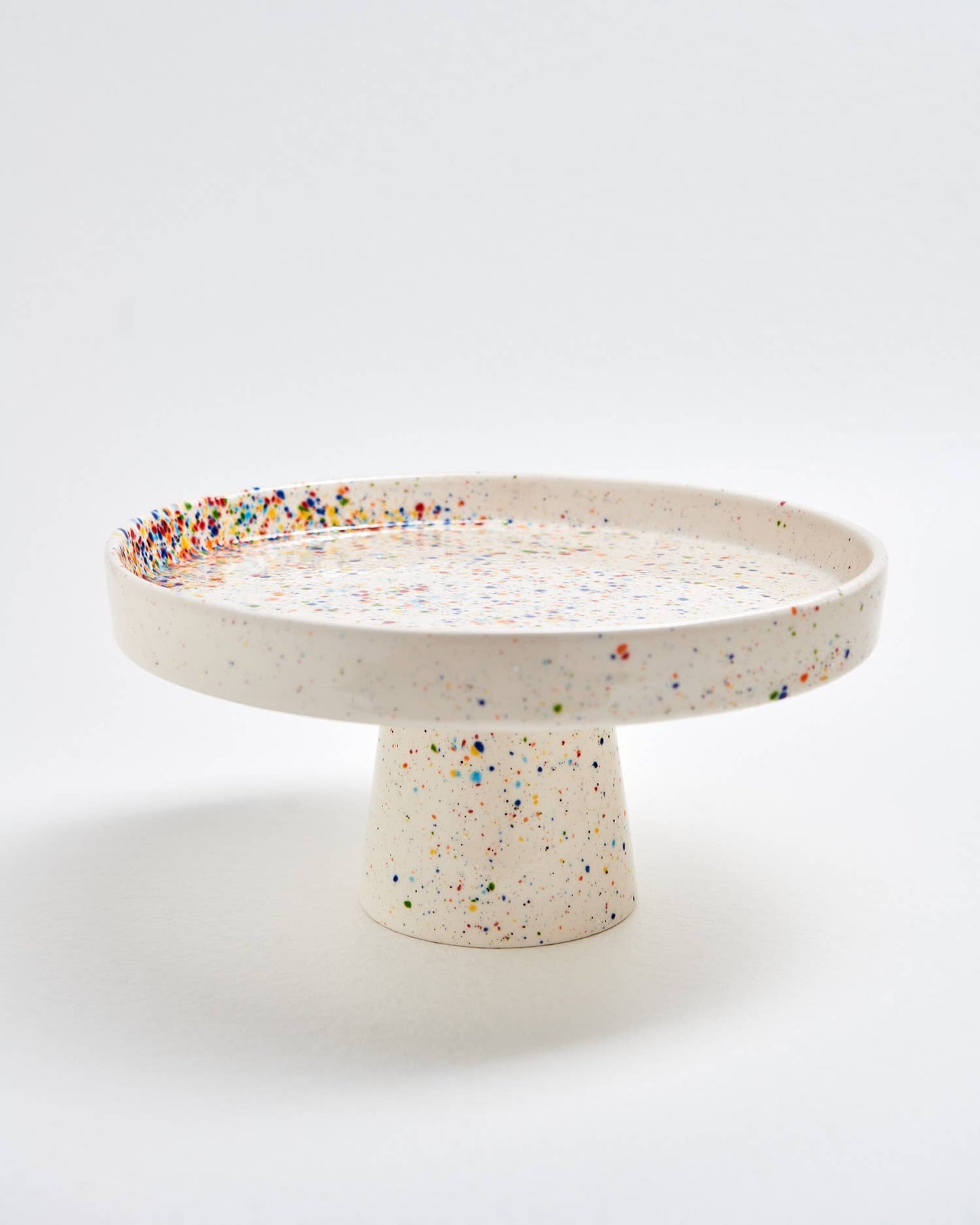 White Cake Stand with Splatter pattern